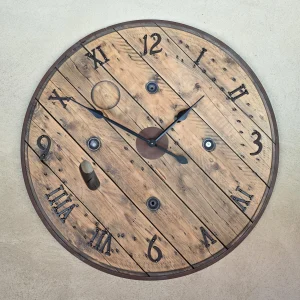 horloge-touret-bois-chiffres romains -et-arabes-lou-mind-creations